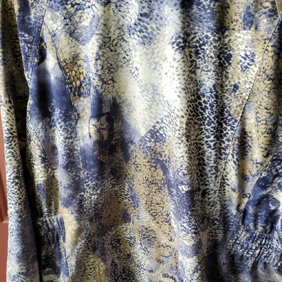 Chico's Blue Utility Jacket with Versatile Designgold Mettalic Accents - Picture 12 of 15